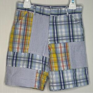 T.F. Laurence Boys Patchwork Plaid Shorts Preppy Lined 2T
